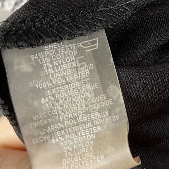 KARL LAGERFELD Dress Womens 2 Black White Tweed Woven Sheath Dress Short Sleeve - Picture 8 of 9